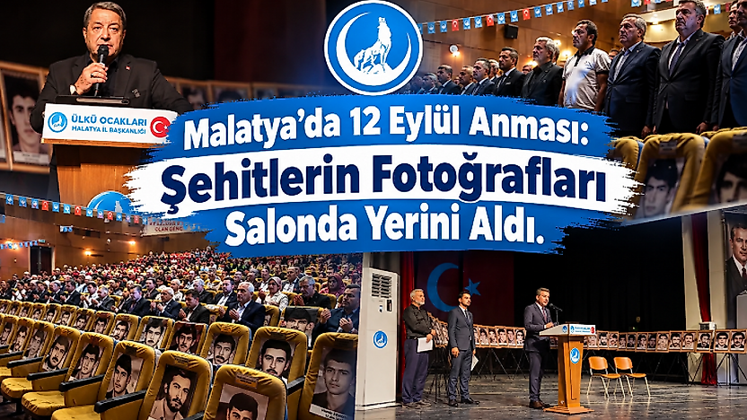 Malatya'da 12 Eylül Anması: Şehitlerin Fotoğrafları Salonda Yerini Aldı