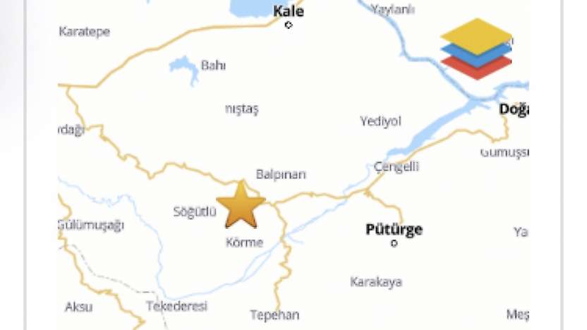 Malatya'da 3,2 Büyüklüğünde Deprem
