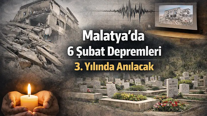 Malatya'da 6 Şubat Depremleri 3. Yılında Anılacak