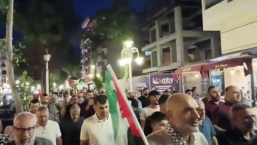 Malatya'da binlerce kişilik 'Küresel Vicdan Yürüyüşü'