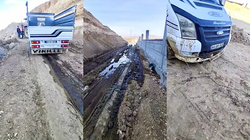 Malatya'da Biyogaz Atıkları Yolu Kapattı: Süt Üreticisi Saatlerce Mahsur Kaldı