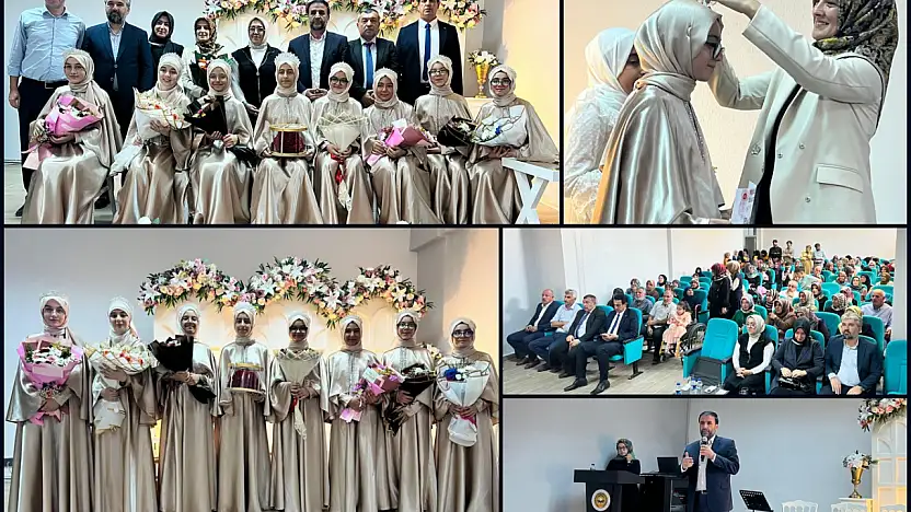 Malatya'da hafızlığını tamamlayan 8 hafizeye taç giydirildi