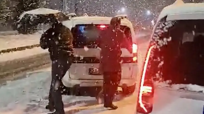 Malatya'da Kar Ulaşımı Felç Etti