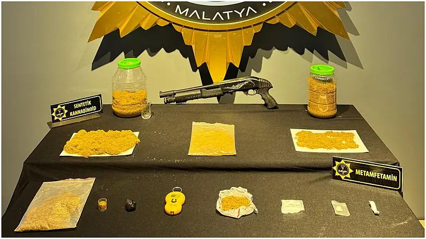 Malatya'da Narkotik Operasyonu: Uyuşturucu ve Silah Ele Geçirildi