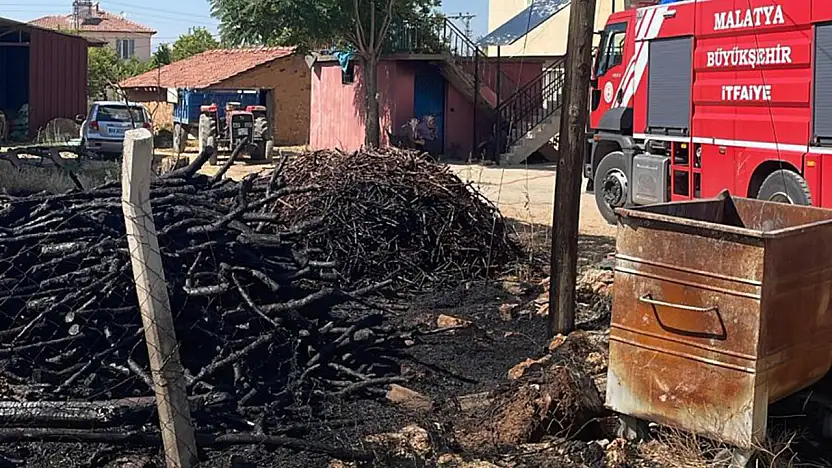 Malatya'da odunluk yangını