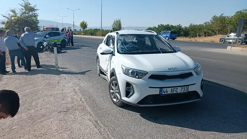 Malatya'da otomobil ile motosiklet çarpıştı: Uzman çavuş ağır yaralı
