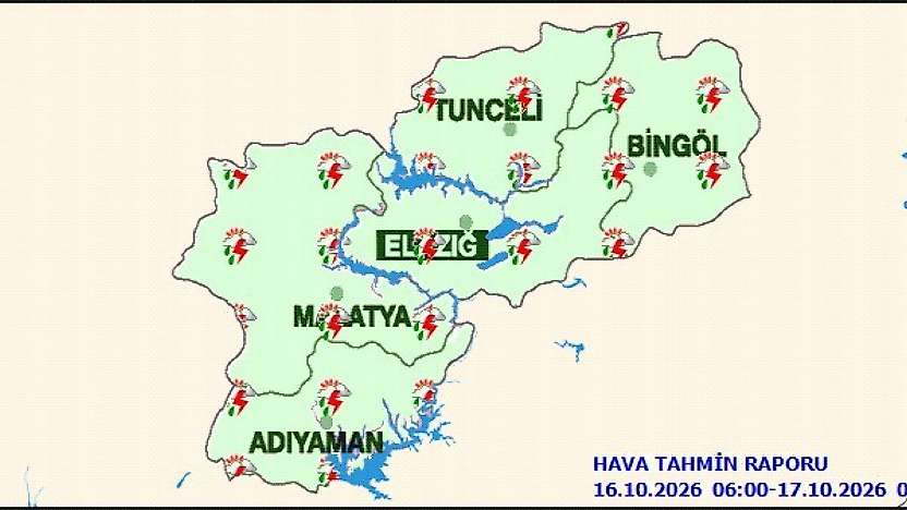 Malatya'da Sağanak Yağış Bekleniyor! İşte İlçe İlçe Hava Durumu