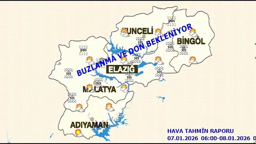 Malatya'da Soğuk ve Sisli Hava Etkili Olacak
