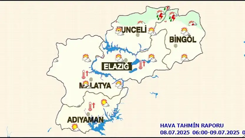 Malatya ve İlçeleri Bugün Kavrulacak