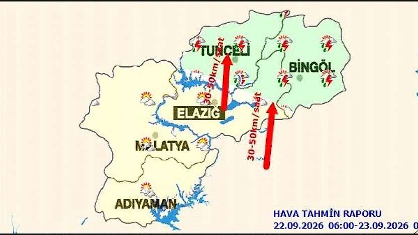 Meteoroloji'den Malatya ve Çevre İlleri İçin Hava Durumu Açıklaması