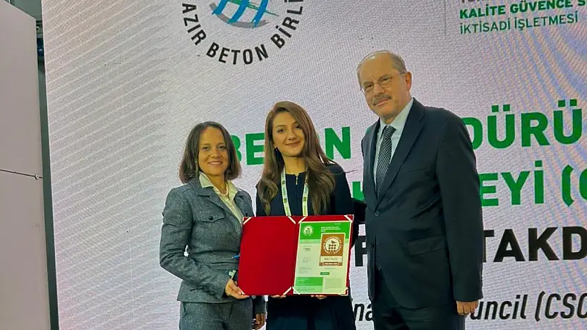 Seza Çimento'ya CSC'den 'Kaynakların Sorumlu Kullanımı' Belgesi