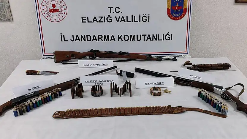 Sivrice'de Silah Operasyonu: Uzun Namlulu Silah ve Mühimmat Ele Geçirildi