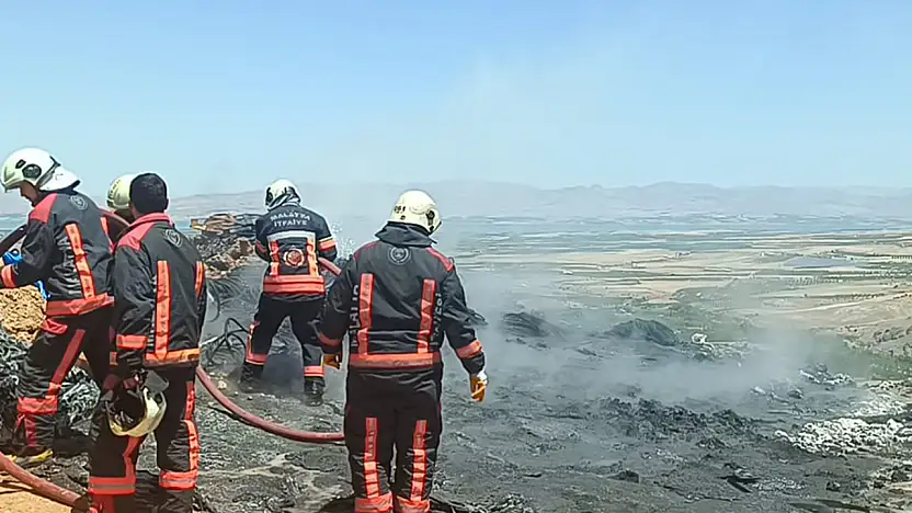 TOKİ şantiyesinde korkutan yangın