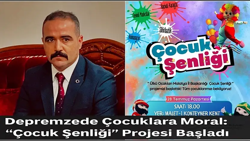 Ülkü Ocakları'ndan Depremzede Çocuklara Moral: 'Çocuk Şenliği' Projesi Başladı