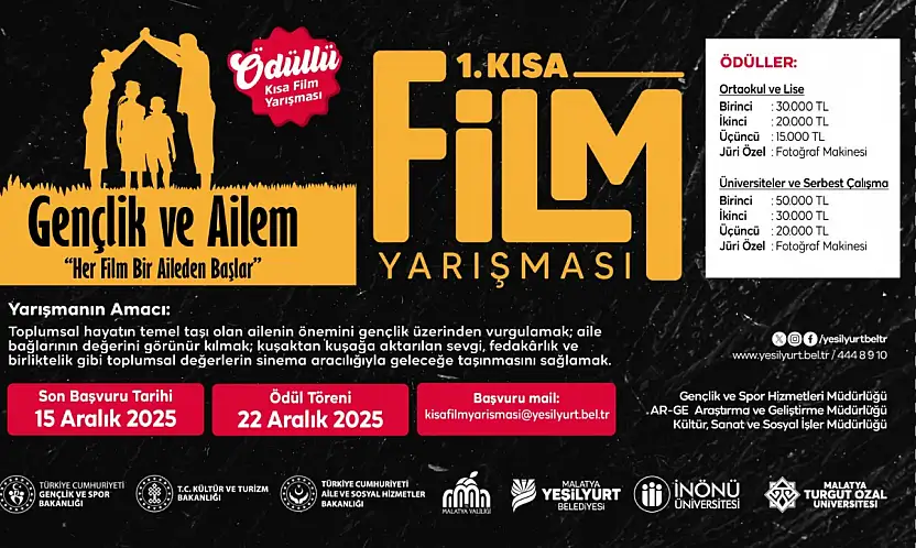1.Kısa Film Festivali'nde Son Başvuru 15 Aralık!