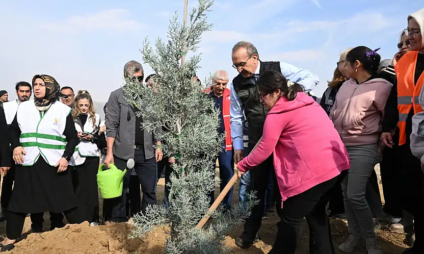 '11 Kasım Milli Ağaçlandırma Günü'nde 2 bin 200 Fidan Toprakla Buluştu