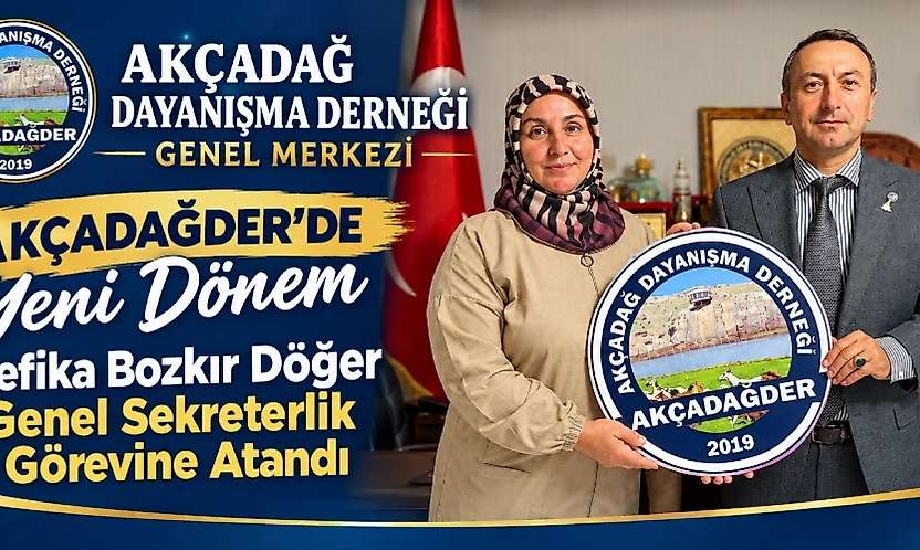AKÇADAĞDER'de Yeni Görevlendirme! Refika Bozkır Döğer Genel Sekreter Oldu
