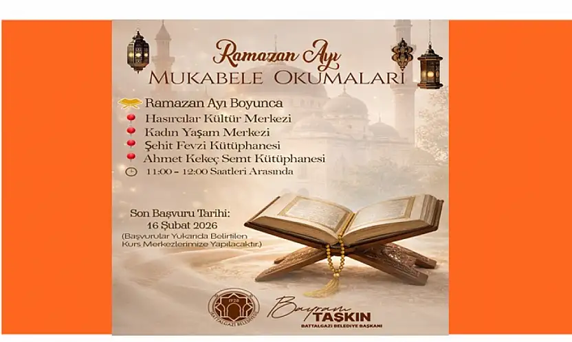 Battalgazi'de Ramazan Mukabeleleri Başlıyor