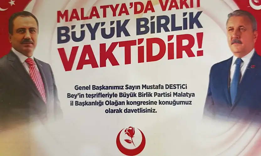 Destici 1 Şubat'ta Malatya'da: BBP 9. Olağan İl Kongresi Yapılacak