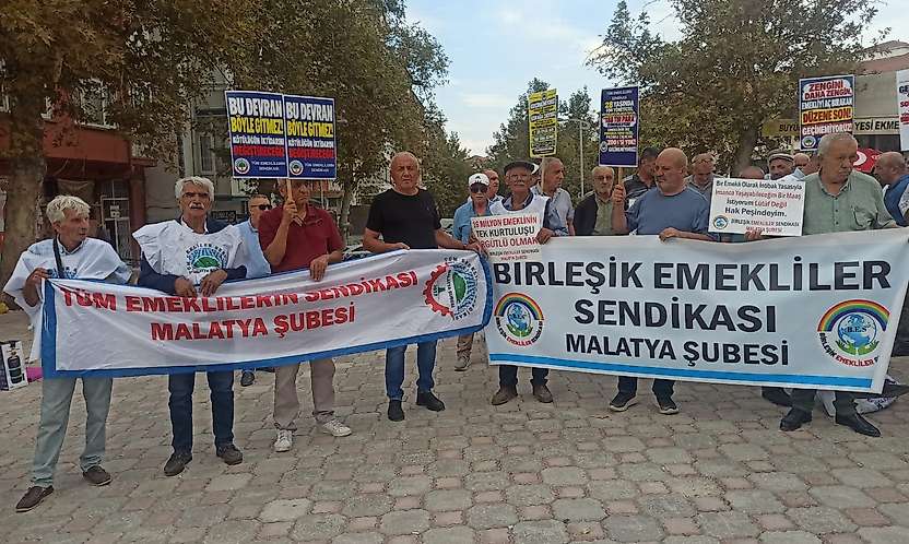 Emekliler Malatya'da Seyyanen Zam İçin Sokağa Çıktı