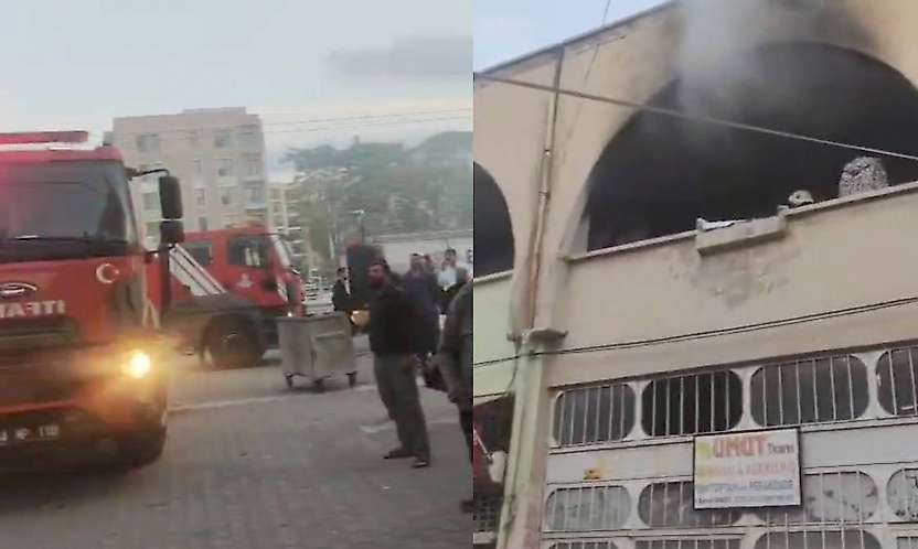 Eski Şire Pazarı'nda yangın paniği: İş yerinde maddi hasar