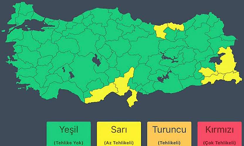 İçişleri Bakanlığı uyardı: 18 ilde kuvvetli yağış ve fırtına bekleniyor