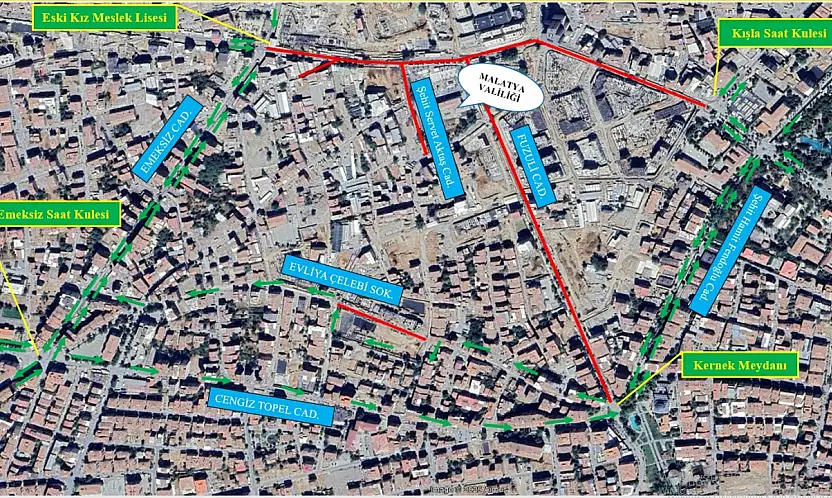 İnönü Caddesi ve Çevresi Altyapı Çalışmaları Nedeniyle Trafiğe Kapatılacak