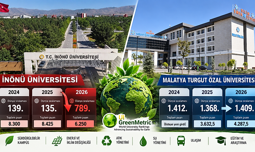 İnönü Üniversitesi'nde Büyük GreenMetric Düşüşü: 654 Basamak Birden Geriledi
