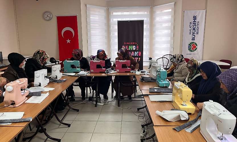 Malatya Büyükşehir Belediyesinden  Kadınlara Yönelik Dikiş Atölyesi