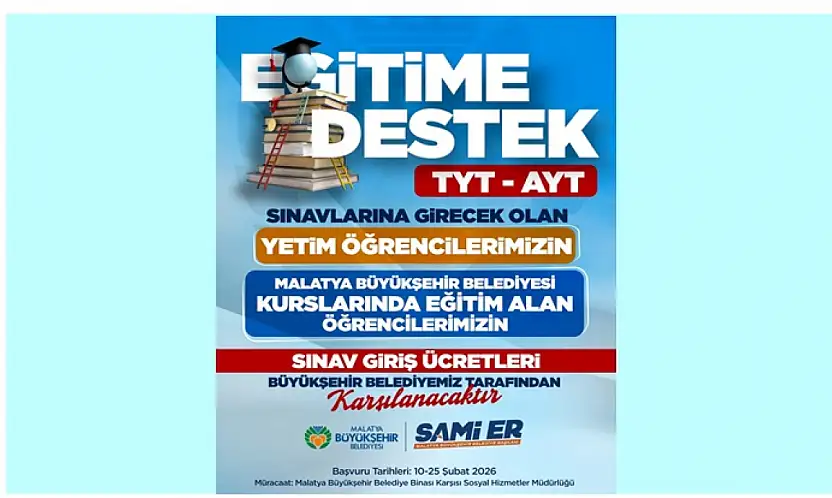 Malatya Büyükşehir'den YKS Adaylarına Büyük Destek