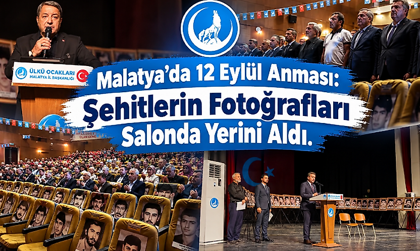 Malatya'da 12 Eylül Anması: Şehitlerin Fotoğrafları Salonda Yerini Aldı