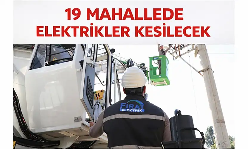 Malatya'da 7 Ocak'ta 19 Mahallede Elektrik Kesintisi
