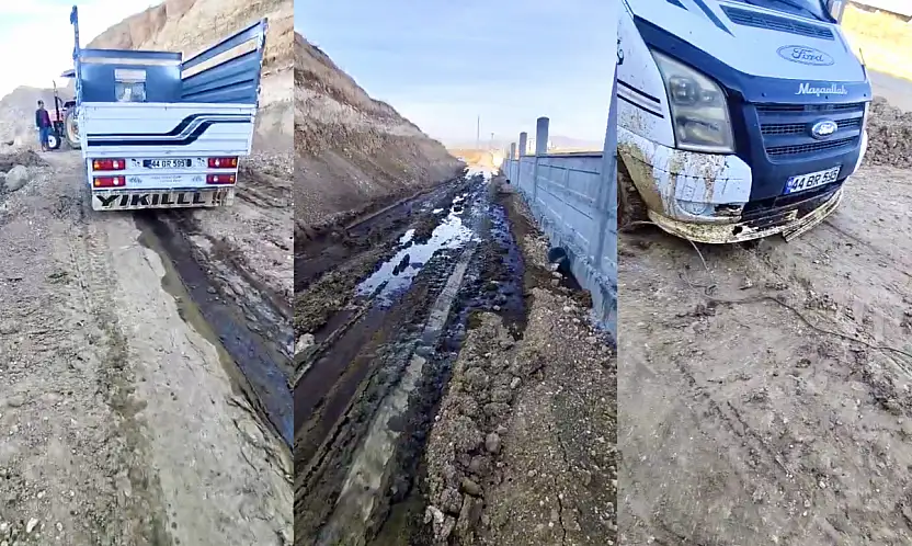 Malatya'da Biyogaz Atıkları Yolu Kapattı: Süt Üreticisi Saatlerce Mahsur Kaldı