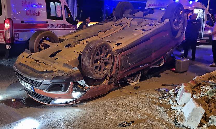 Malatya'da Feci Kaza: Otomobil Ters Döndü, 2 Yaralı