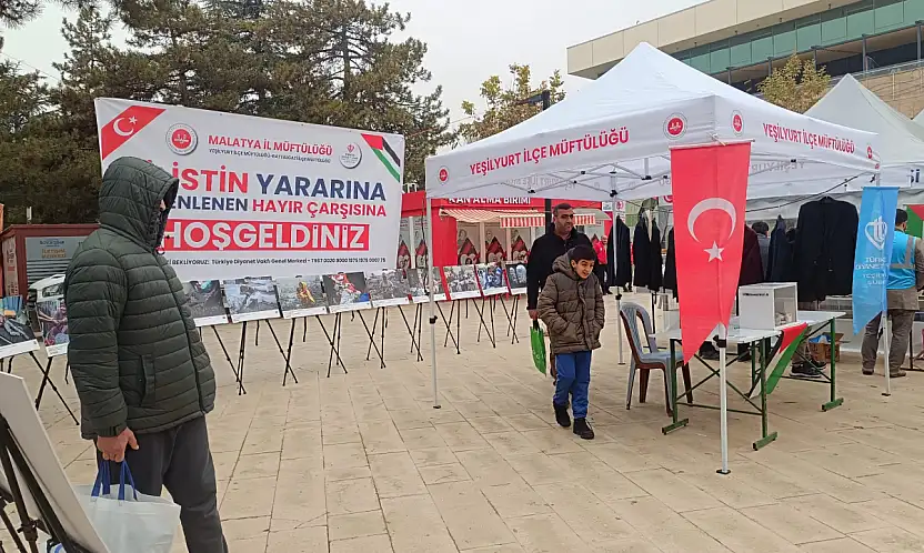 Malatya'da Gazze İçin Hayır Çarşısı Açıldı