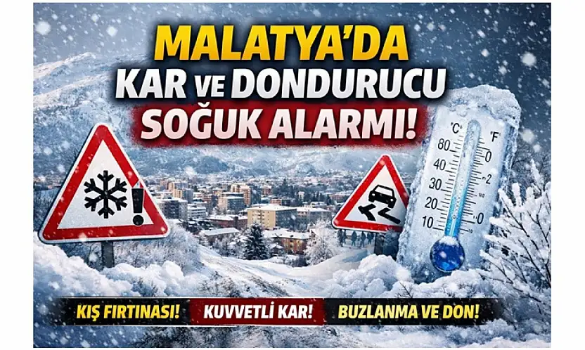 Malatya'da Kar ve Dondurucu Soğuk Alarmı