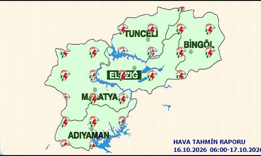 Malatya'da Sağanak Yağış Bekleniyor! İşte İlçe İlçe Hava Durumu
