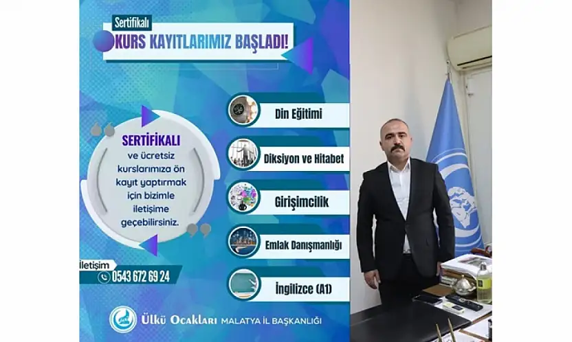 Malatya'da Sertifikalı Kurslar Başlıyor: Din Eğitimi, Diksiyon, İngilizce ve Daha Fazlası