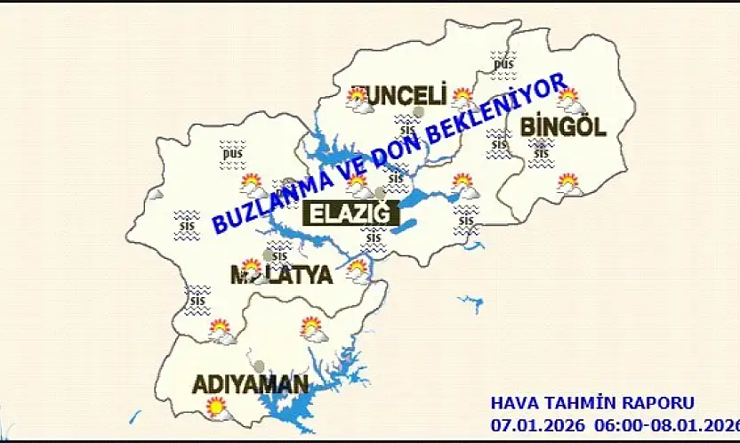 Malatya'da Soğuk ve Sisli Hava Etkili Olacak