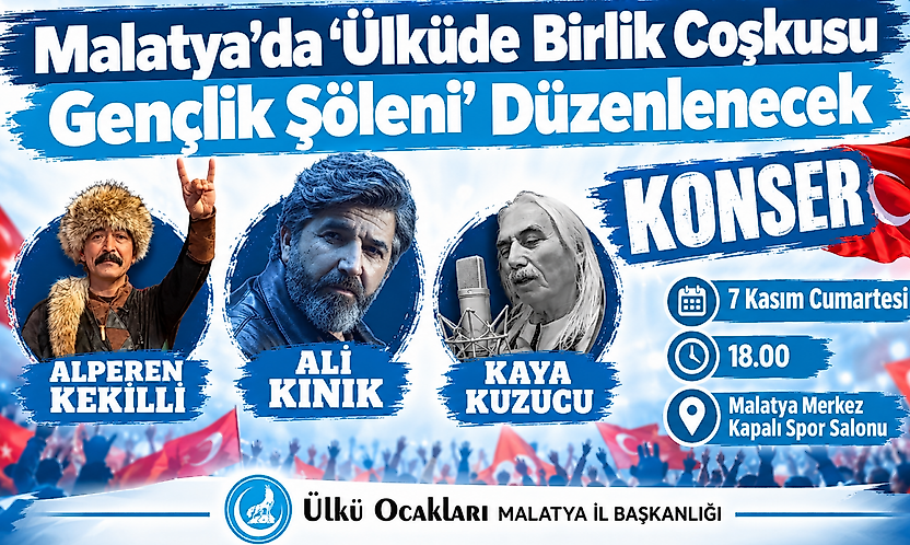 Malatya'da 'Ülküde Birlik Coşkusu Gençlik Şöleni' Düzenlenecek