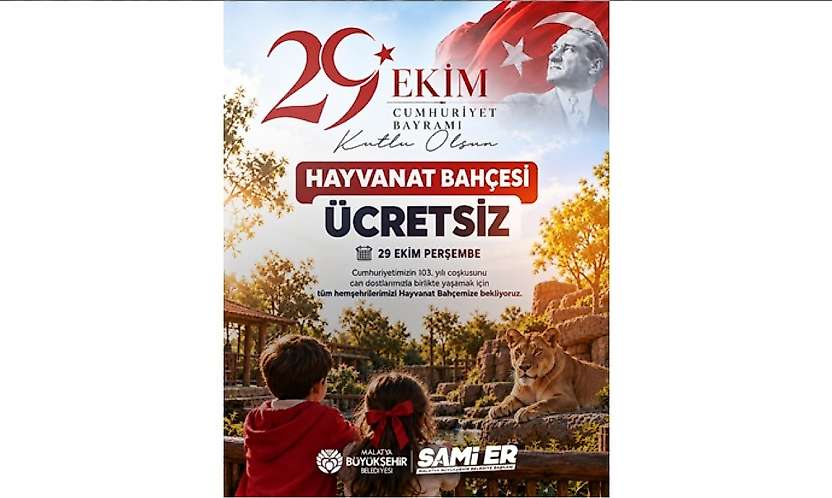 Malatya Hayvanat Bahçesi 29 Ekim'de Ücretsiz Olacak