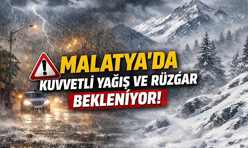 Malatya İl Genelinde Kuvvetli Yağış Etkili Olacak