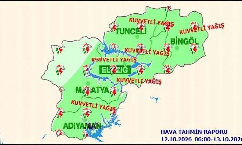 Malatya ve Çevre İller İçin Kuvvetli Yağış Uyarısı!