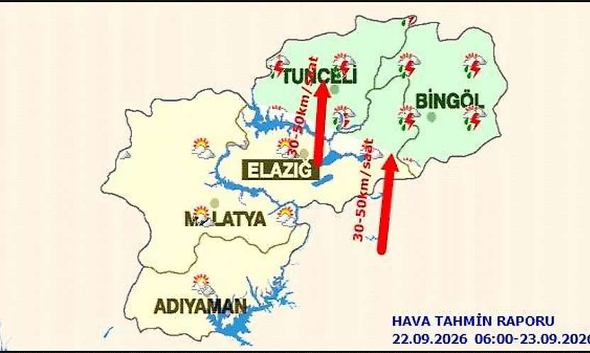 Meteoroloji'den Malatya ve Çevre İlleri İçin Hava Durumu Açıklaması