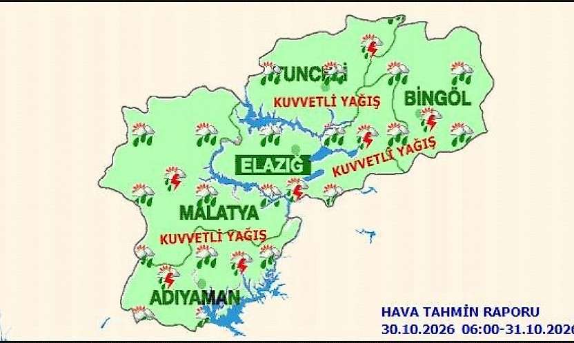 Meteoroloji'den Malatya'ya Kuvvetli Yağış Uyarısı! Sel ve Su Baskınına Dikkat