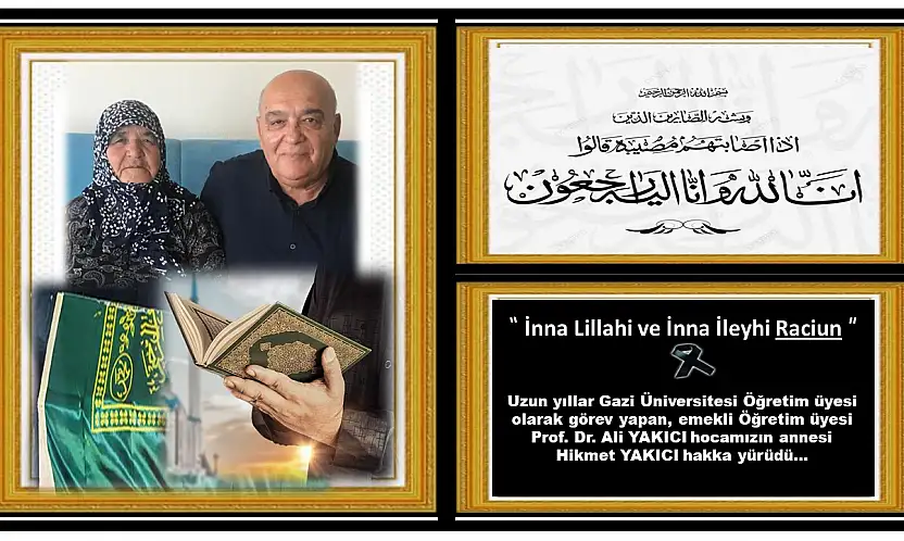 Prof. Dr. Ali Yakıcı'nın Annesi Hikmet Yakıcı Hakka Yürüdü