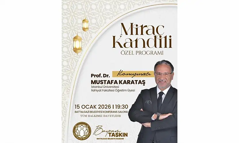 Prof. Dr. Mustafa Karataş Battalgazi'de Miraç Kandili Programında