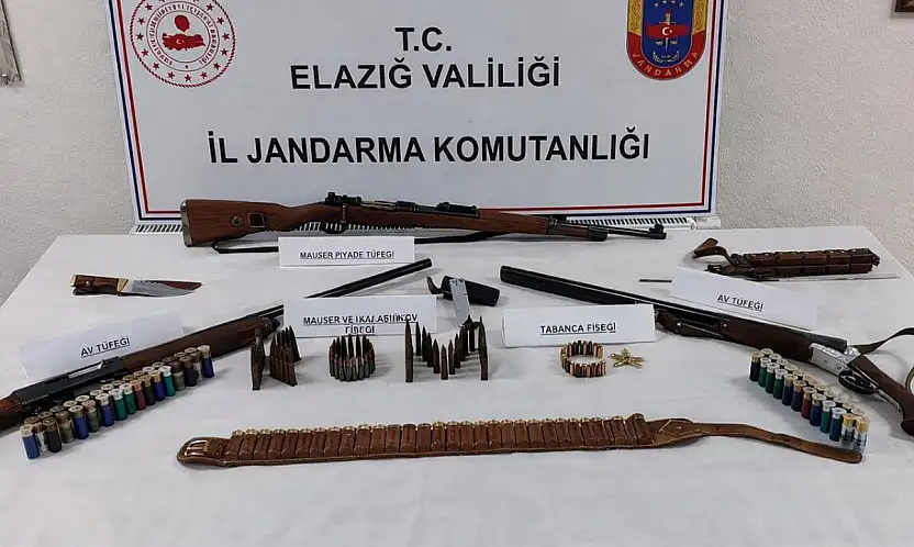 Sivrice'de Silah Operasyonu: Uzun Namlulu Silah ve Mühimmat Ele Geçirildi