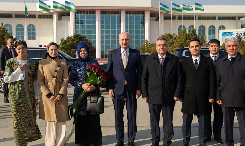 TBMM Başkanı Kurtulmuş, resmi temaslar için Özbekistan'da