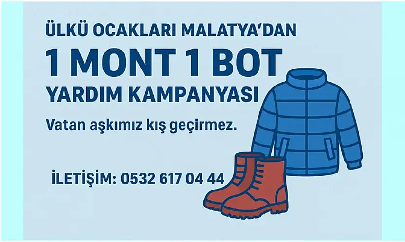 Ülkü Ocakları Malatya'dan '1 Mont 1 Bot' Yardım Kampanyası